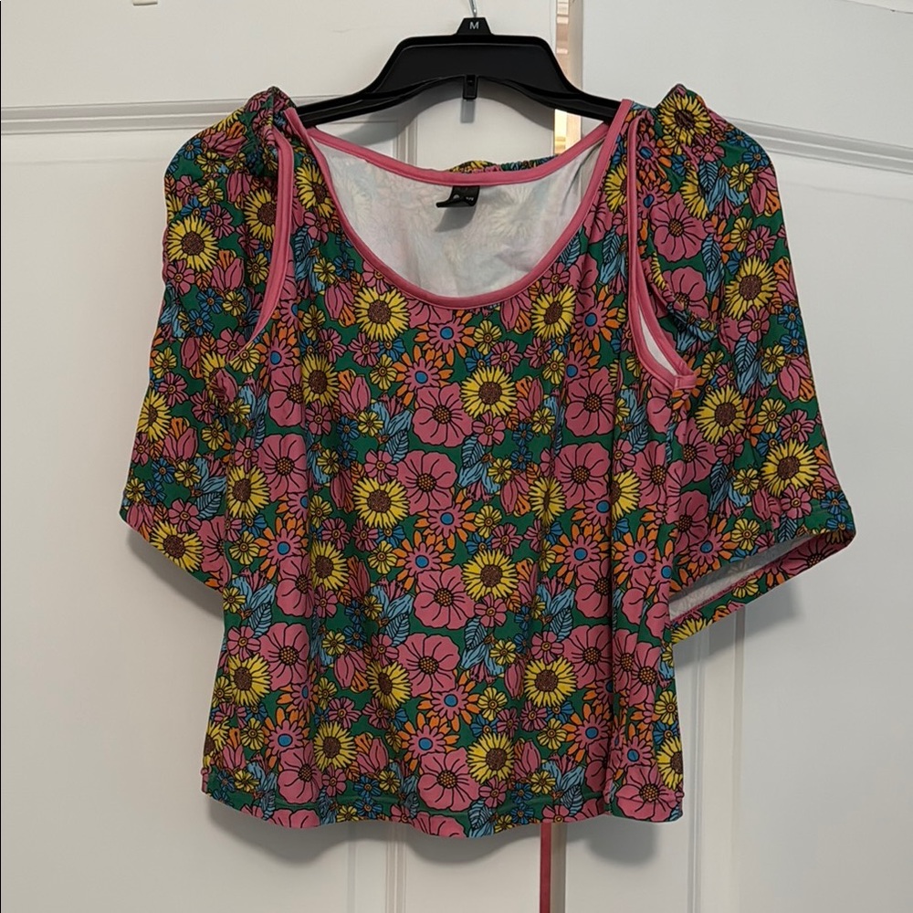 Floral pajama set - Pink and Multicolor